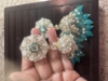 Picture of Statement kundan jhumkas and earrings combo 
