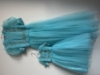 Picture of Mom(34) & Daughter(3y) combo blue net hand embroidery long frocks 