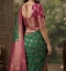 Picture of New Deep emerald green body adorned with copper/gold zari tree 