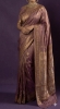 Picture of New-Elegant mauvy brown dual tone & Gold Silk Saree with Matching Blouse