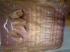 Picture of New-Elegant mauvy brown dual tone & Gold Silk Saree with Matching Blouse