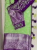 Picture of Kanchi pattu saree with heavy maggam blouse