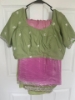 Picture of Dual tone baby pink light green cocktail saree 