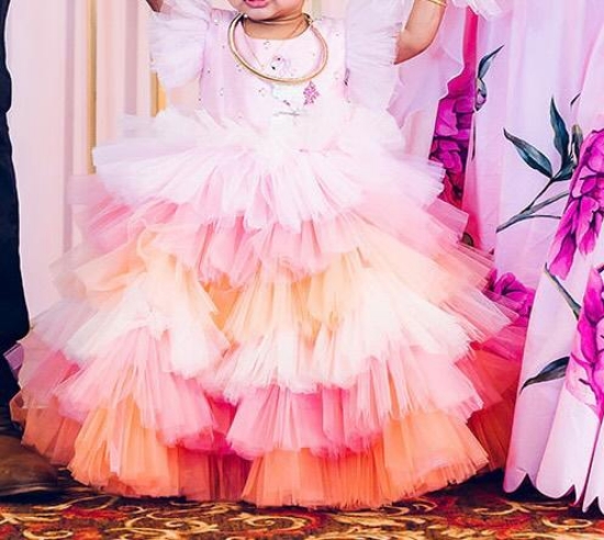 Picture of designer samta and shruthi flamingo frock 1y