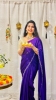 Picture of PL732 Purple Chinnon saree with cutdana work