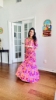 Picture of PL743 Pink floral long frock