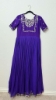 Picture of PL745 purple maggam work long frock