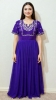 Picture of PL745 purple maggam work long frock