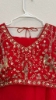 Picture of PL748 New Red space silk saree with all over work blouse 