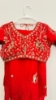 Picture of PL748 New Red space silk saree with all over work blouse 