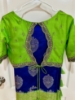 Picture of Royal blue with parrot-green border  saree