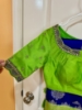 Picture of Royal blue with parrot-green border  saree