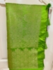 Picture of Royal blue with parrot-green border  saree