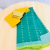 Picture of New Green and Yellow semi pattu saree 