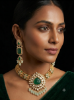 Picture of Exquisite Antique Gold & Emerald Kundan Set