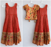 Picture of Paithani Langa/Dress 2 in 1 model 4to 6 year old