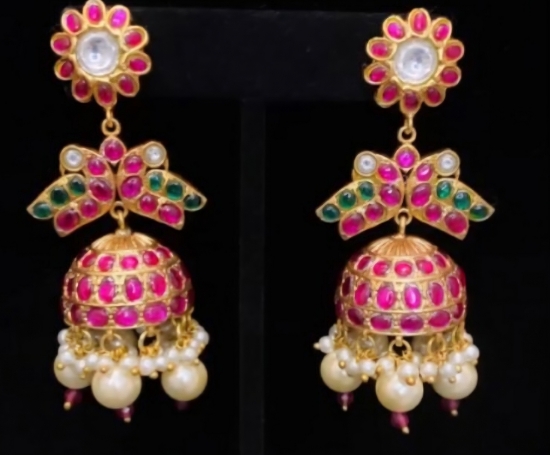 Picture of Beautiful brand new Dual peacock jhumkas