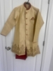 Picture of Cream and red ethnic kurta set 