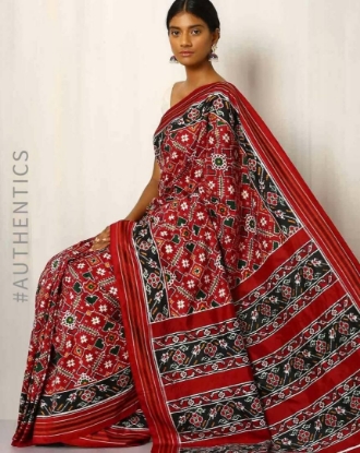 Picture of Double Ikat Pochampally Saree