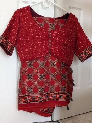 Stitched Size  38 blouse included