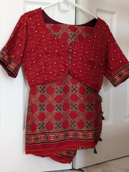 Stitched Size  38 blouse included
