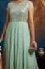 Picture of Partywear Mint green color georgette long dress