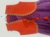 Picture of Premium Gadwal long frock with pure raw silk maggam work over coat