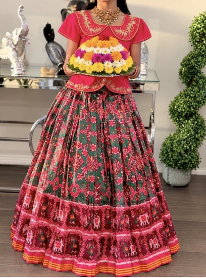 Picture of Red patola lehanga 8-10Y 